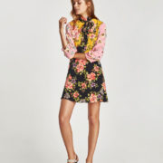 zara floral patchwork dress