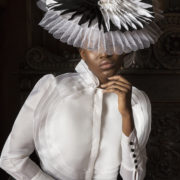 Model in hat