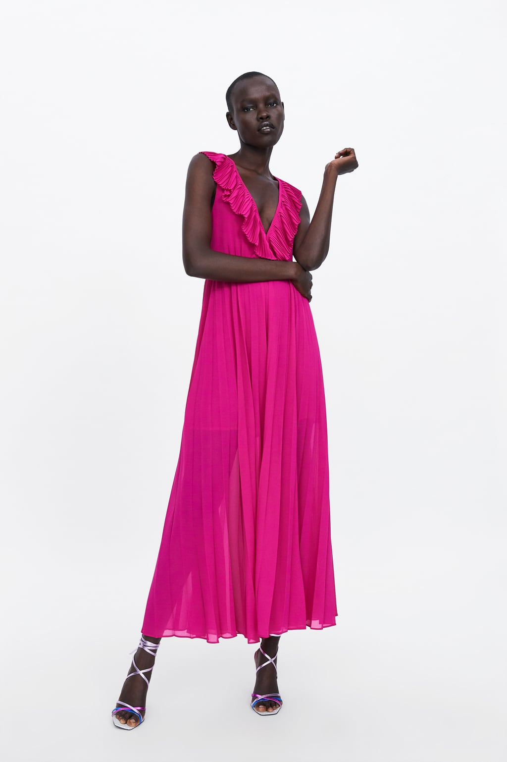 pink zara dress
